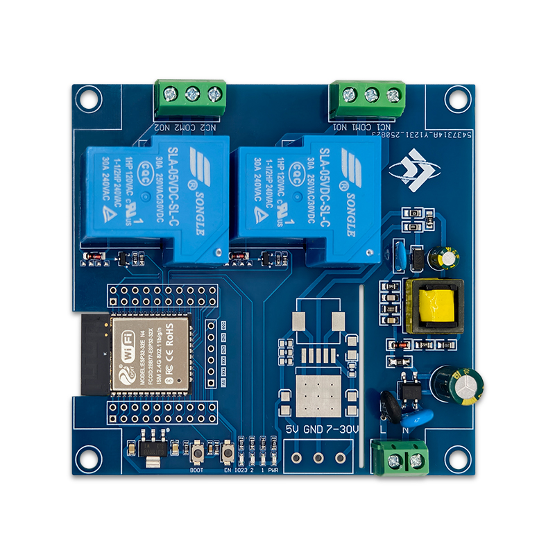 ESP32 双路 30A继电器模块 蓝牙WiFi开发板