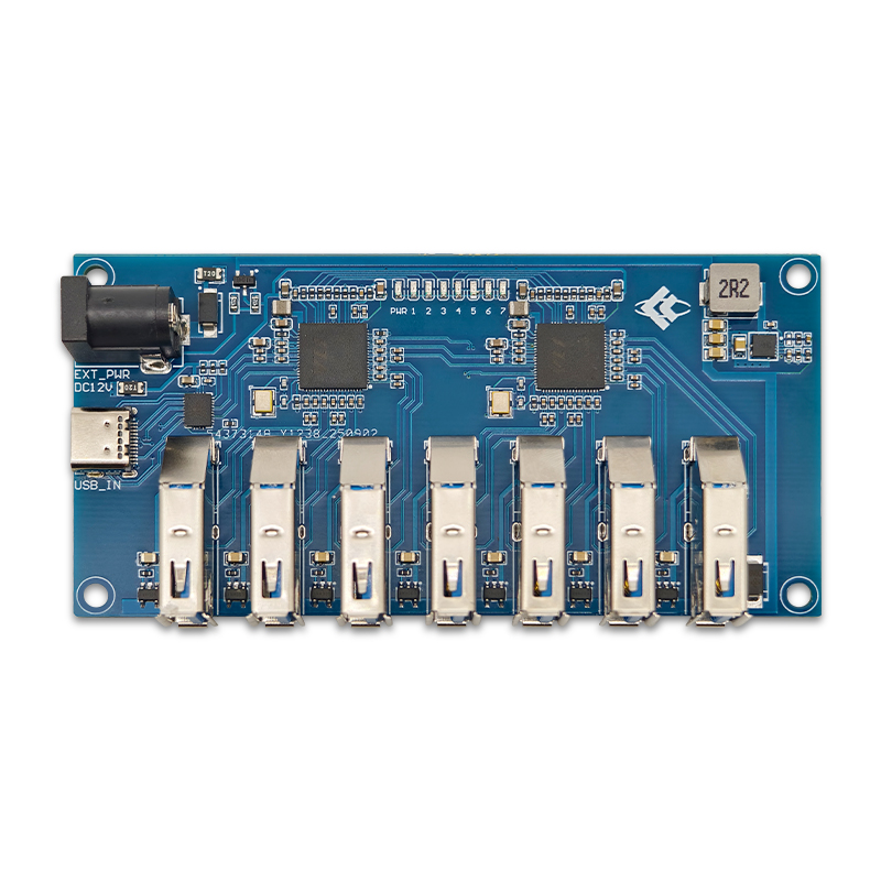 VL817 USB3.1 HUB模块 1转7口集线器 TYPE-C 侧插