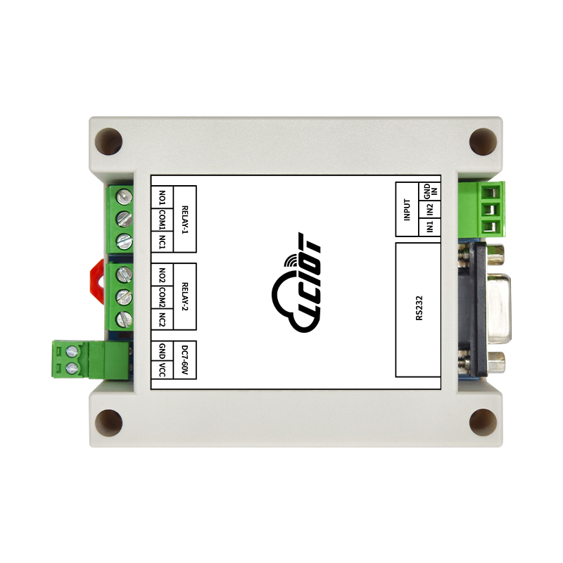 RS232通讯Modbus双路继电器模块 2进2出 常开
